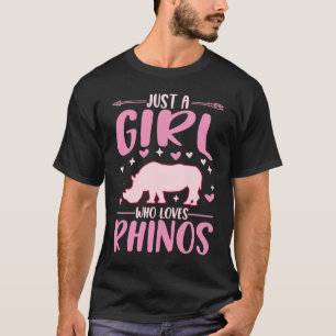 Camiseta Só uma garota que ama o Rhinos Rhinocerontes