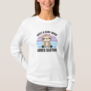 Camiseta Só uma garota que ama os animais doces da Sloth