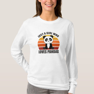 Camiseta Só uma garota que ama Pandas - Panda doce