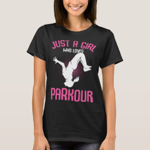 Camiseta Só uma garota que ama Parkour Traceur Kids Women G