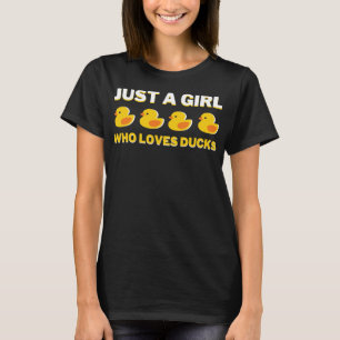 Camiseta Só uma garota que ama Patos Engraçados Coisa do Pa