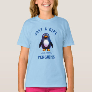 Camiseta Só uma garota que ama Pinguins