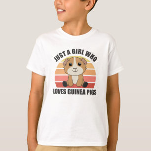 Camiseta Só uma garota que ama porcos guineenses - Guiné do