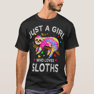 Camiseta Só uma garota que ama preguiça de tinto de tinto f