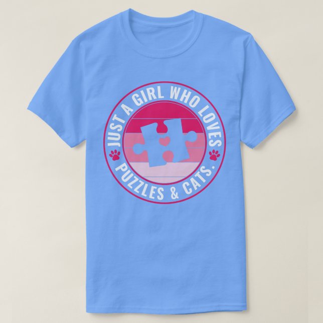Camiseta Só uma garota que ama Quebra-cabeça e come Quebra- (Frente do Design)