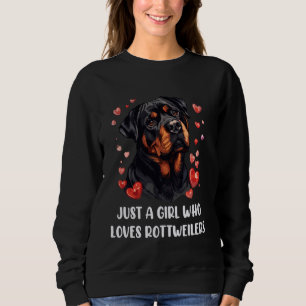 Camiseta Só uma garota que ama rottweilers - Engraçado Rott