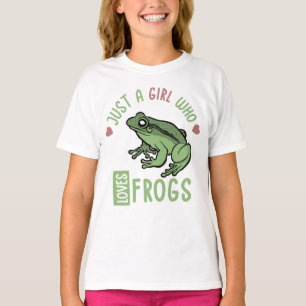 Camiseta Só uma garota que ama sapos de presentes para ama