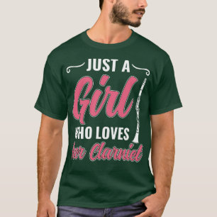 Camiseta Só uma garota que ama suas mulheres Clarinet Engra