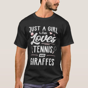 Camiseta Só Uma Garota Que Ama Tênis e Girafas