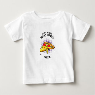Camiseta Só uma garota que ama uma comida italiana engraçad