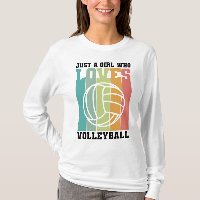 Camiseta Só uma garota que ama vôlei (Frente)