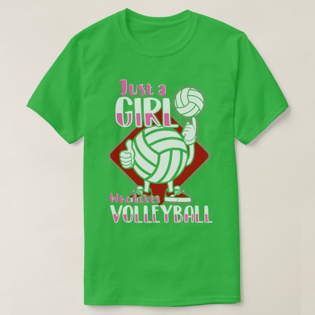 Camiseta Só Uma Garota Que Ama Voleibol (Frente do Design)