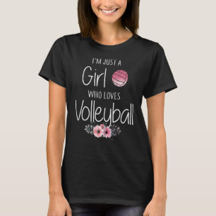Camiseta Só Uma Garota Que Ama Voleibol Para Meninas Adoles