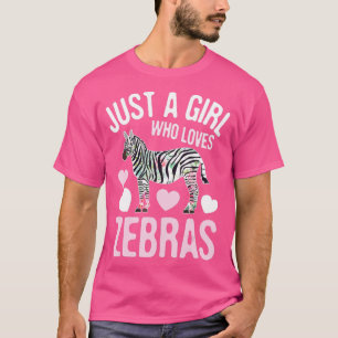 Camiseta Só uma garota que ama Zebras, Safari Zoo Ze