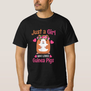 Camiseta Só Uma Garota Que Gosta De Porcos De Guiné, Porc