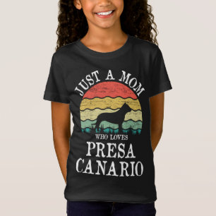 Camiseta Só Uma Mãe Que Ama O Cachorro Presa Canario Sobre