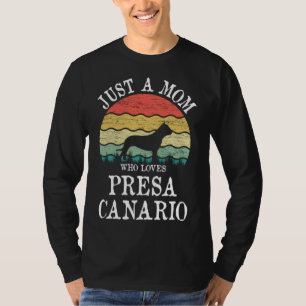 Camiseta Só Uma Mãe Que Ama O Cachorro Presa Canario Sobre 