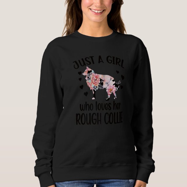 Camiseta Só Uma Menina Que A Ama, Collie Mãe (Frente)