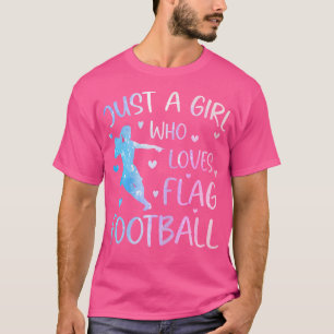 Camiseta Só Uma Menina Que Adora A Bandeira De Futebol Engr