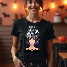 Camiseta Só Uma Menina Que Adora A Bela Figurina De Hallowe