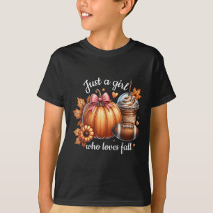 Camiseta Só Uma Menina Que Adora A Queda De Futebol De Pump