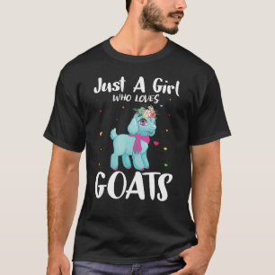 Camiseta Só Uma Menina Que Adora Bata Um Animal De Caprino