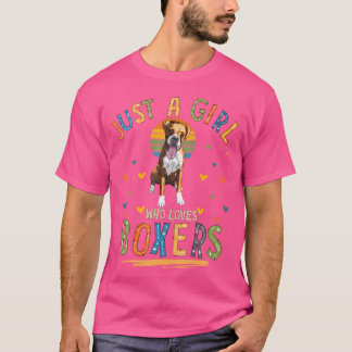 Camiseta Só Uma Menina Que Adora Boxers Engraçada Boxer