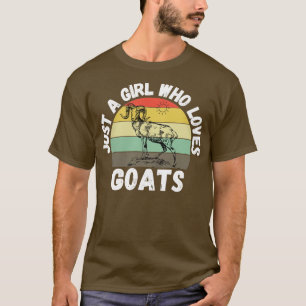 Camiseta Só Uma Menina Que Adora Cabra Bonita Colorida