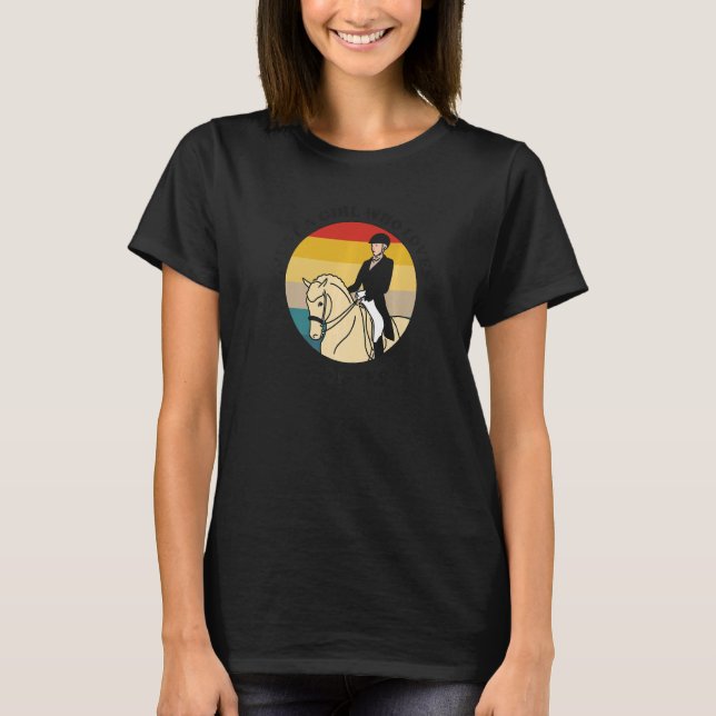 Camiseta Só Uma Menina Que Adora Cavalos Mulheres Cavalos A (Frente)