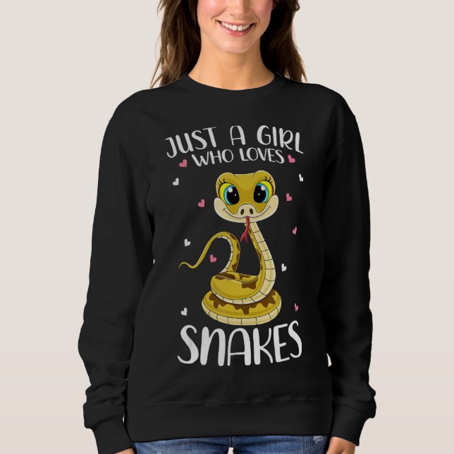 Camiseta Só Uma Menina Que Adora Cobras Para Meninas (Frente)