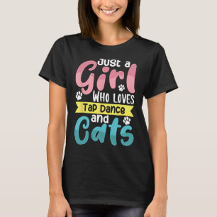 Camiseta Só Uma Menina Que Adora Dança De Toque E Cats Danç