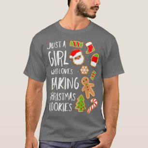 Camiseta Só Uma Menina Que Adora Fazer Bolachas De Natal