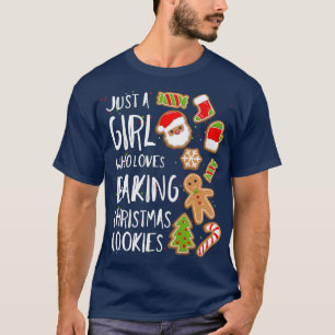 Camiseta Só Uma Menina Que Adora Fazer Bolachas De Natal