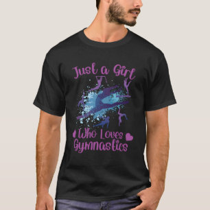 Camiseta Só Uma Menina Que Adora Gymnast De CartWheel De Gi