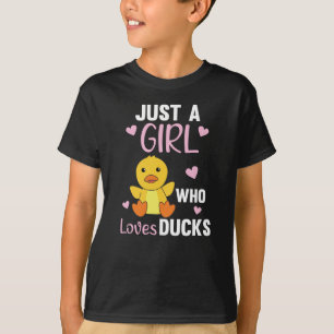 Camiseta Só Uma Menina Que Adora Patos - Pato De Animais Bo