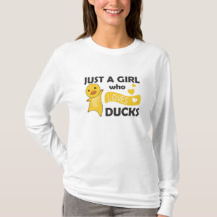 Camiseta Só Uma Menina Que Adora Patos - Pato De Animais Bo