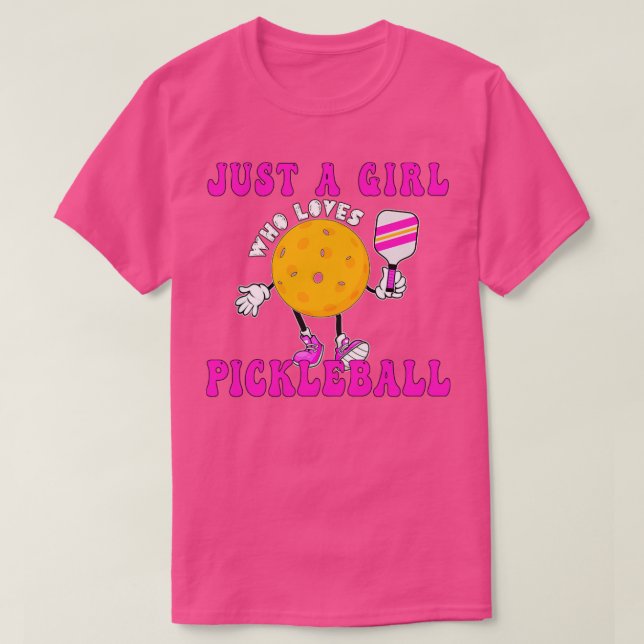 Camiseta Só Uma Menina Que Adora Pickleball Engraçado (Frente do Design)
