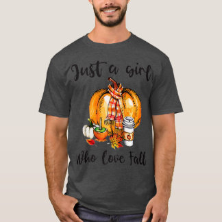 Camiseta Só Uma Menina Que Adora Pumpkin Engraçado Antes
