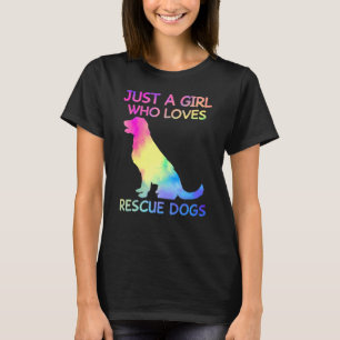 Camiseta Só Uma Menina Que Adora Resgate Cachorros Engraçad
