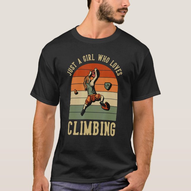 Camiseta Só Uma Menina Que Adora Subir Com O Kraxler (Frente)
