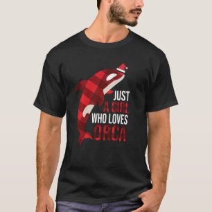 Camiseta Só Uma Menina Que Ama A Christma Das Baleias Assas