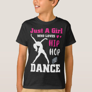 Camiseta Só Uma Menina Que Ama A Dança De salto De Anca, Da