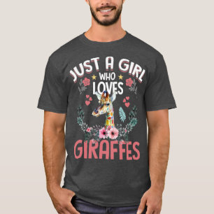 Camiseta Só Uma Menina Que Ama A Girafa Girafa