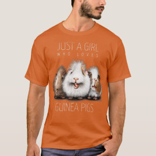 Camiseta Só Uma Menina Que Ama A Guiné Pigs Design Cavy