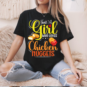 Camiseta Só Uma Menina Que Ama A Menina De Frango Dando Pre