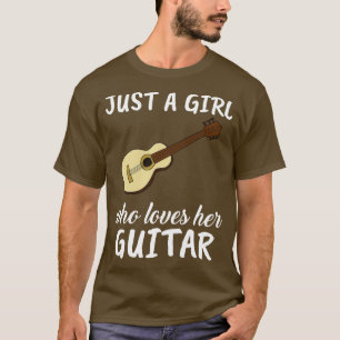 Camiseta Só Uma Menina Que Ama A Violão Acústica