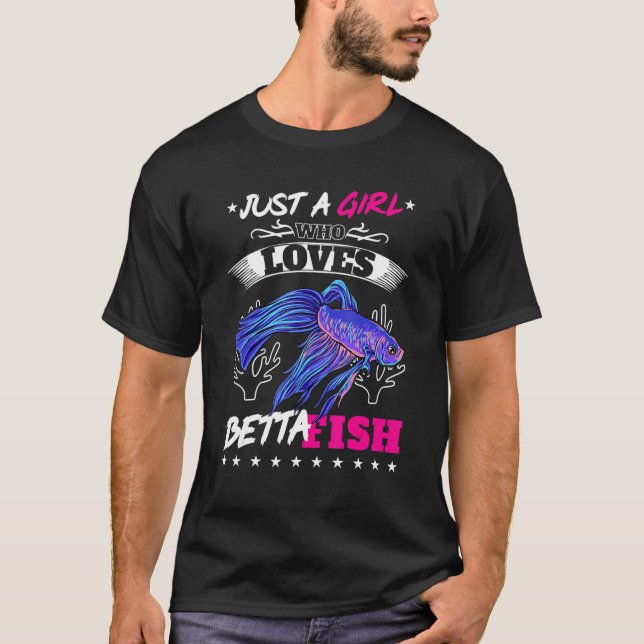 Camiseta Só Uma Menina Que Ama Betta Fish Aquarium (Frente)