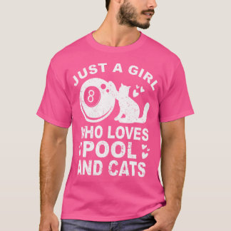 Camiseta Só Uma Menina Que Ama Billiard E A Piscina Billi