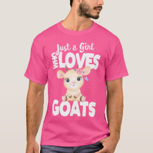 Camiseta Só Uma Menina Que Ama Cabras Engraçadas