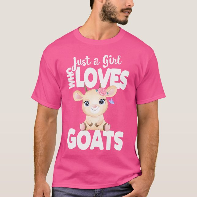 Camiseta Só Uma Menina Que Ama Cabras Engraçadas (Frente)